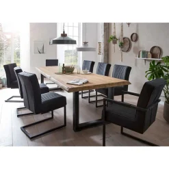 Wohnen Esstischgruppe für acht Personen - Trane (neunteilig)