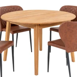 Wohnen Esstischgruppe im Skandi Design - Fjord (fünfteilig)