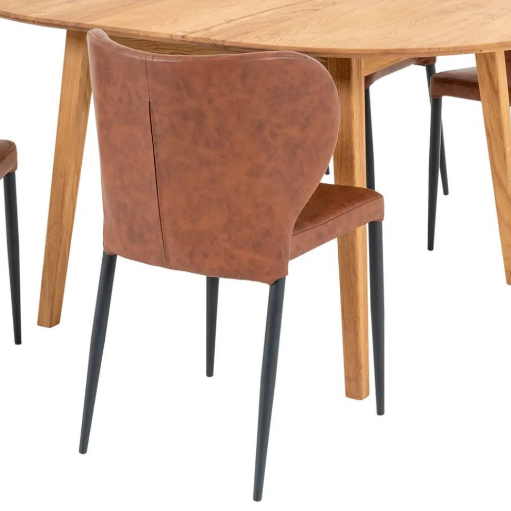 Wohnen Esstischgruppe im Skandi Design - Fjord (fünfteilig)