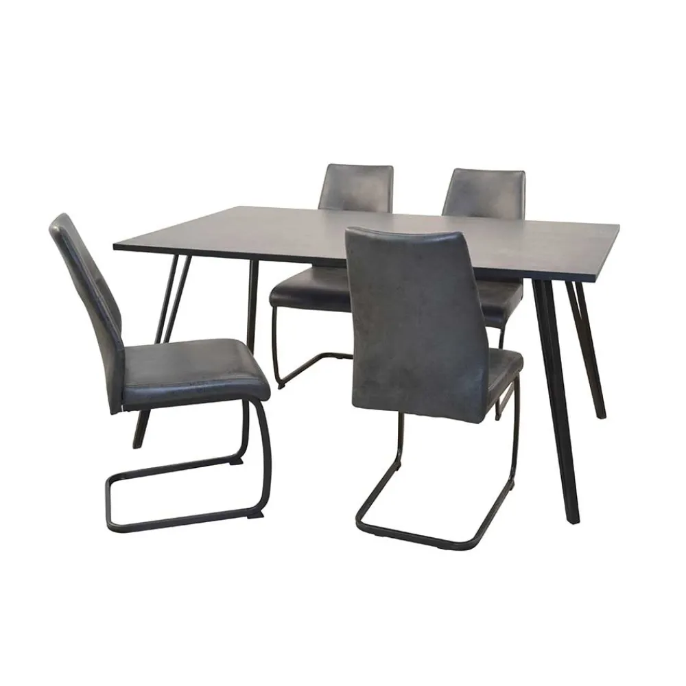 Wohnen Esstischgruppe mit vier Sitzplätzen - Kontrada (fünfteilig)