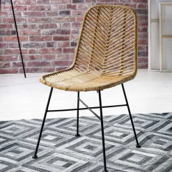 Wohnen Rattanmöbel*Esstischstuhl aus Rattan Geflecht - Krapina (2er Set)