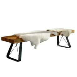 Wohnen Küchenbänke|Esszimmerbänke*Esszimmer Bank aus Eiche & Metall - Ventida