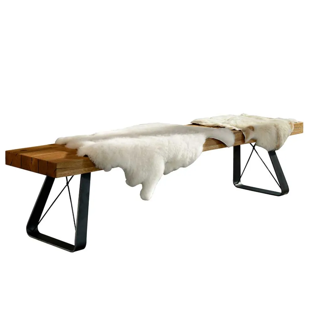 Wohnen Küchenbänke|Esszimmerbänke*Esszimmer Bank aus Eiche & Metall - Ventida