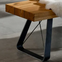 Wohnen Küchenbänke|Esszimmerbänke*Esszimmer Bank aus Eiche & Metall - Ventida