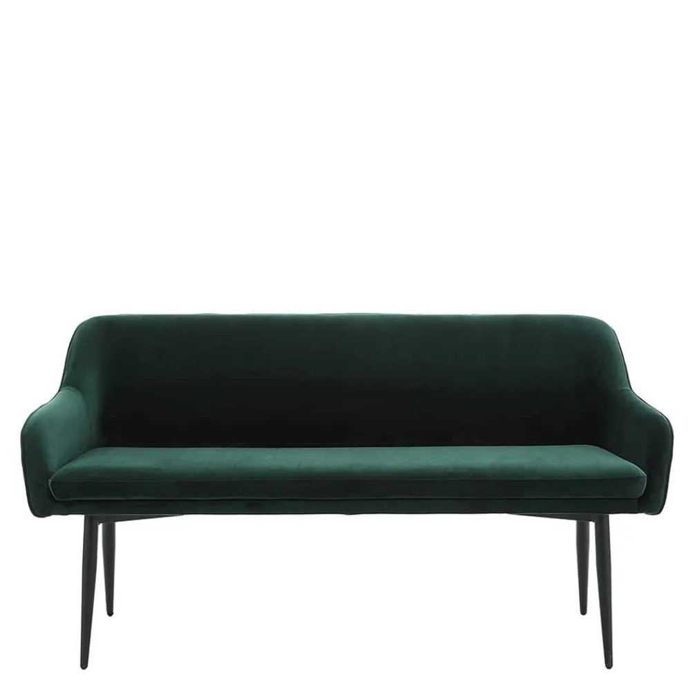 Wohnen Küchenbänke|Esszimmerbänke*Esszimmer Bank in Dunkelgrün Samt - Laruis