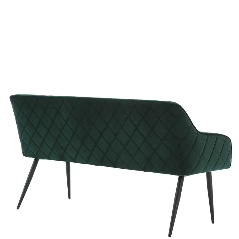 Wohnen Küchenbänke|Esszimmerbänke*Esszimmer Bank in Dunkelgrün Samt - Laruis