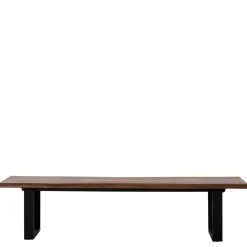 Wohnen Esszimmer Bank in Holzoptik & Schwarz - Kwin