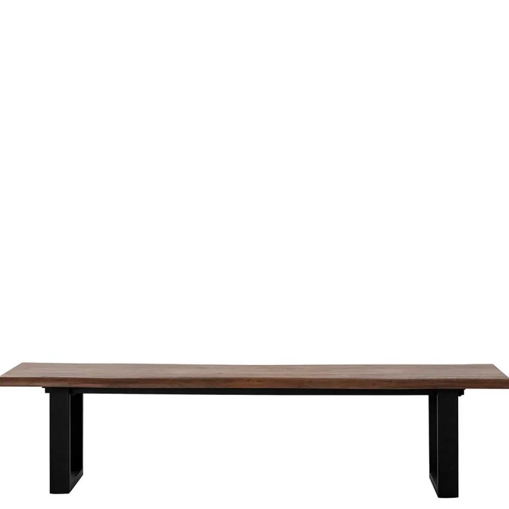 Wohnen Esszimmer Bank in Holzoptik & Schwarz - Kwin