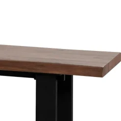 Wohnen Esszimmer Bank in Holzoptik & Schwarz - Kwin