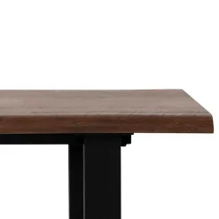 Wohnen Esszimmer Bank in Holzoptik & Schwarz - Kwin