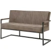 Wohnen Esszimmer Bank in Taupe Microfaser - Runian
