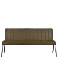 Wohnen Esszimmer Bank mit Lehne in Oliv Grün Microfaser - Sorellas