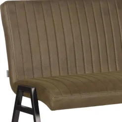 Wohnen Esszimmer Bank mit Lehne in Oliv Grün Microfaser - Sorellas