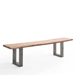 Wohnen Loft Möbel|Industrial Möbel*Esszimmer Baumkantenbank in Akazie Natur - Lucyanco