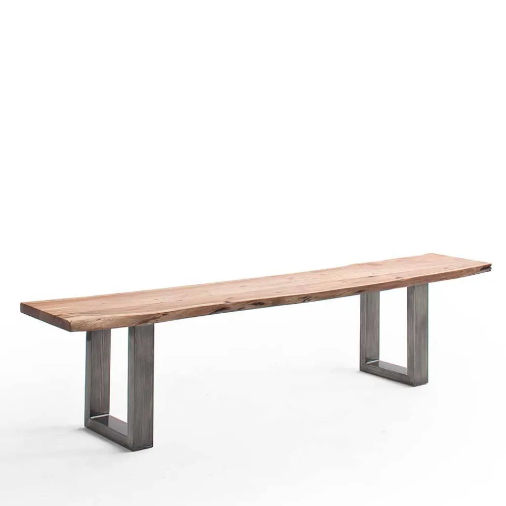 Wohnen Loft Möbel|Industrial Möbel*Esszimmer Baumkantenbank in Akazie Natur - Lucyanco