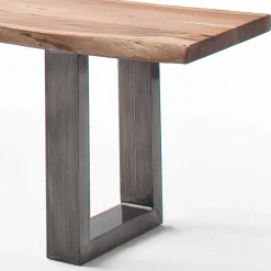 Wohnen Loft Möbel|Industrial Möbel*Esszimmer Baumkantenbank in Akazie Natur - Lucyanco