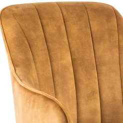 Wohnen Esszimmer Drehsessel in Curry Gelb & Eiche - Zylvia (2er Set)