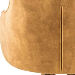 Wohnen Esszimmer Drehsessel in Curry Gelb & Eiche - Zylvia (2er Set)