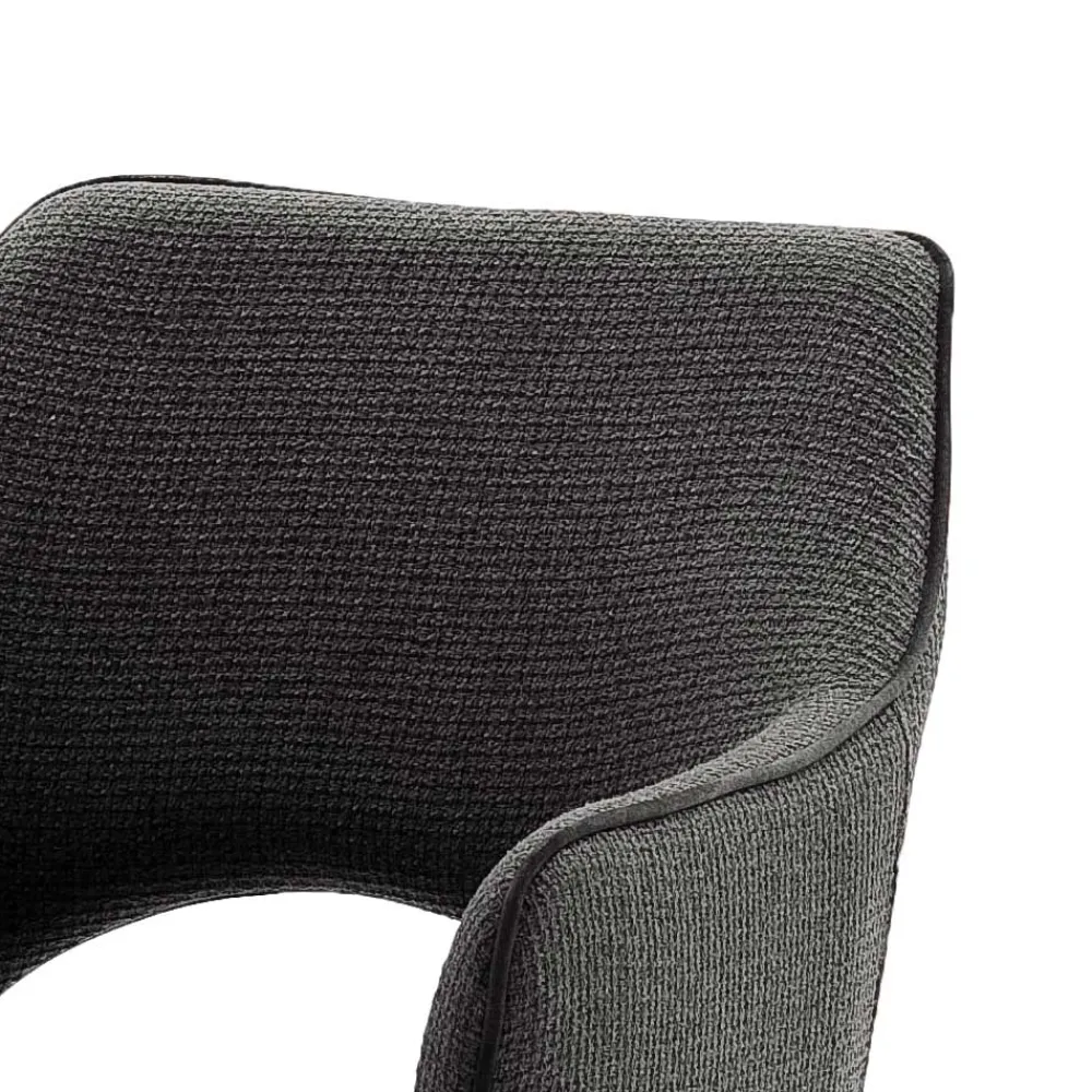 Wohnen Graue Möbel|Wohnzimmerstühle*Esszimmer Drehstühle in Grau Stoff - Rirona (2er Set)