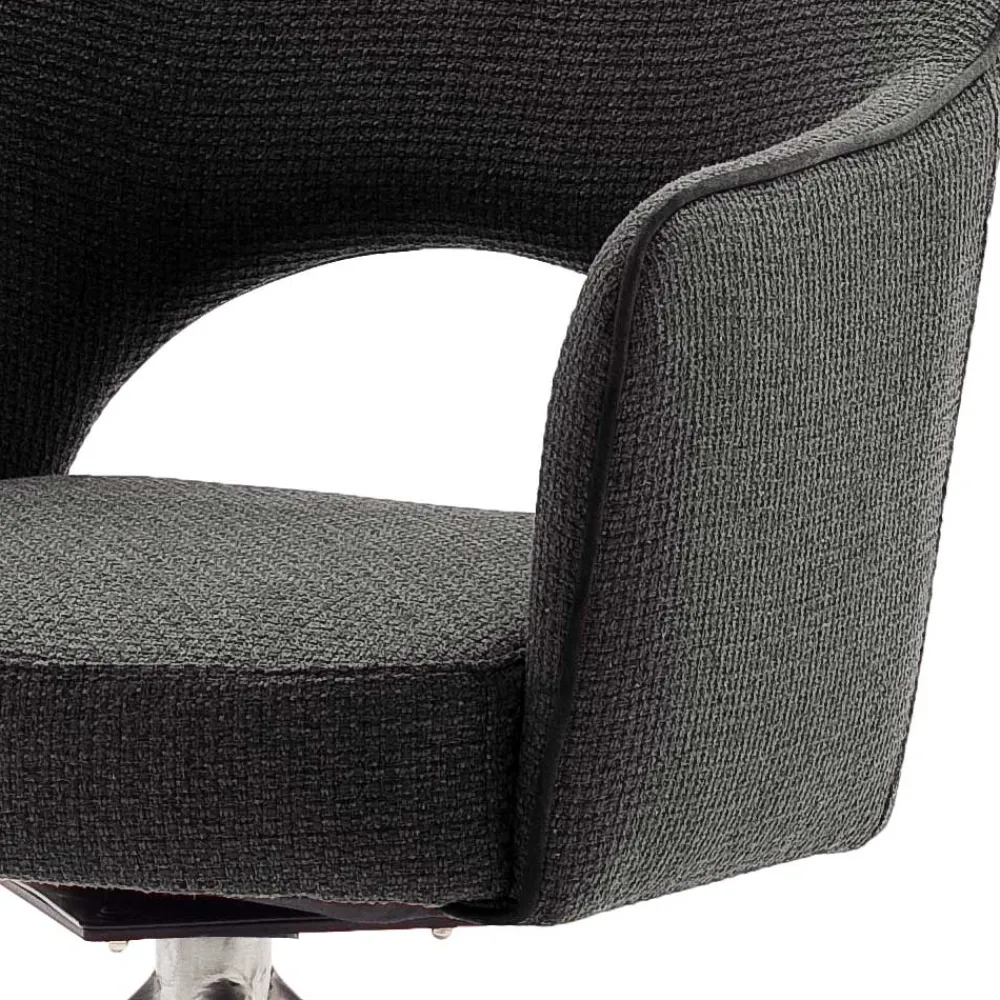 Wohnen Graue Möbel|Wohnzimmerstühle*Esszimmer Drehstühle in Grau Stoff - Rirona (2er Set)
