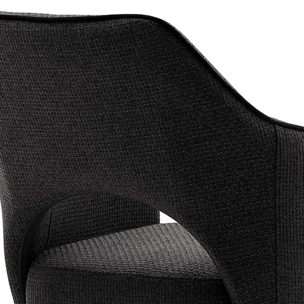 Wohnen Graue Möbel|Wohnzimmerstühle*Esszimmer Drehstühle in Grau Stoff - Rirona (2er Set)