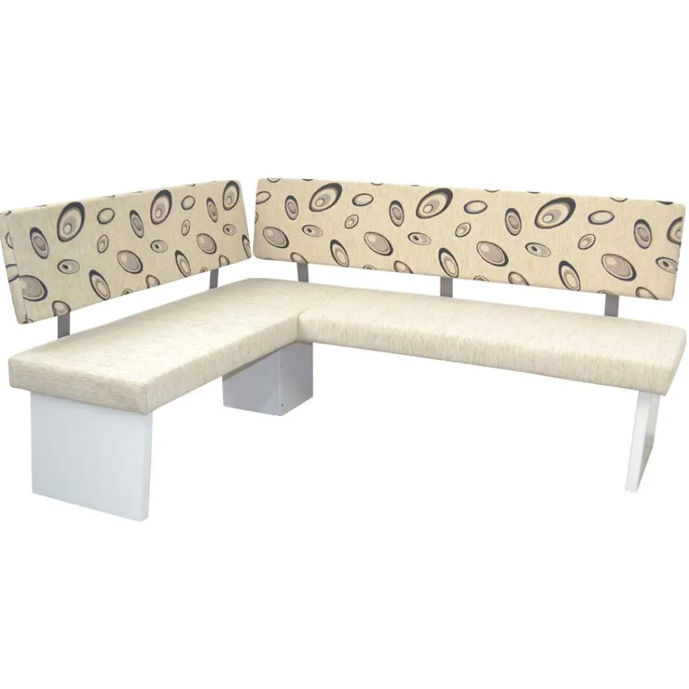 Wohnen Küchenbänke|Esszimmerbänke*Esszimmer Eckbank in Beigegrau und Weiß - Montuna