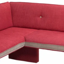 Wohnen Küchenbänke|Esszimmerbänke*Esszimmer Eckbank in Rot mit Beige - Laudion