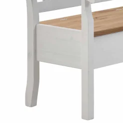 Wohnen Esszimmer Eckbank Lugon aus Kiefer Weiß massiv