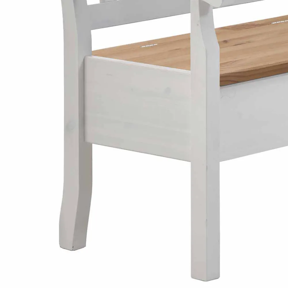 Wohnen Esszimmer Eckbank Lugon aus Kiefer Weiß massiv