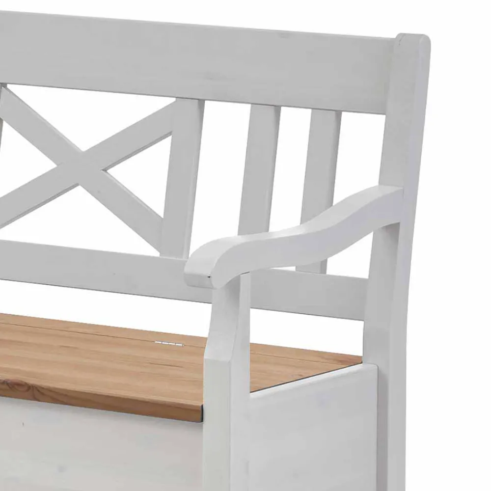 Wohnen Esszimmer Eckbank Lugon aus Kiefer Weiß massiv