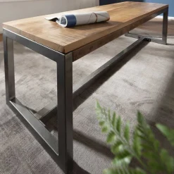 Wohnen Esszimmer Esstisch Bank mit Holzsitz aus Mango - Ligurcia