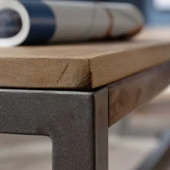 Wohnen Esszimmer Esstisch Bank mit Holzsitz aus Mango - Ligurcia