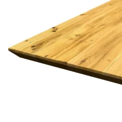 Wohnen Schwarze Möbel|Naturholzmöbel*Esszimmer Esstisch mit Schweizer Kante - Syria