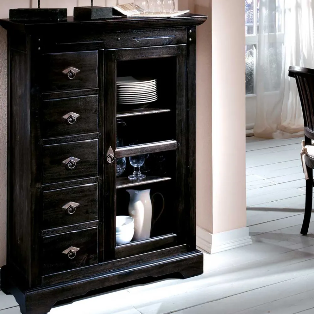 Wohnen Esszimmer Kommode Imano aus Akazie Massivholz