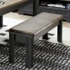 Wohnen Küchenbänke|Esszimmerbänke*Esszimmer Landhaus Bank in Dunkelgrau - Thumbs