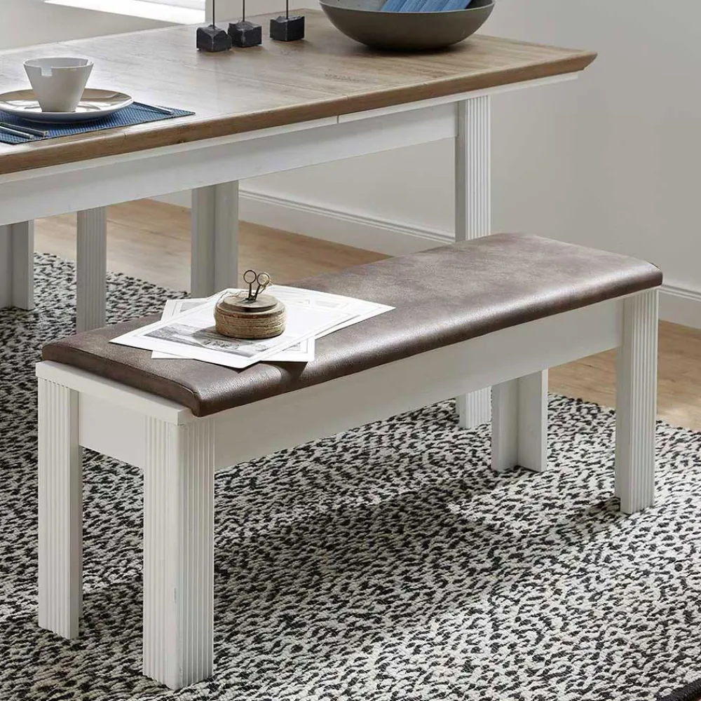 Wohnen Esszimmer Landhausbank mit Polsterauflage - Sinolita