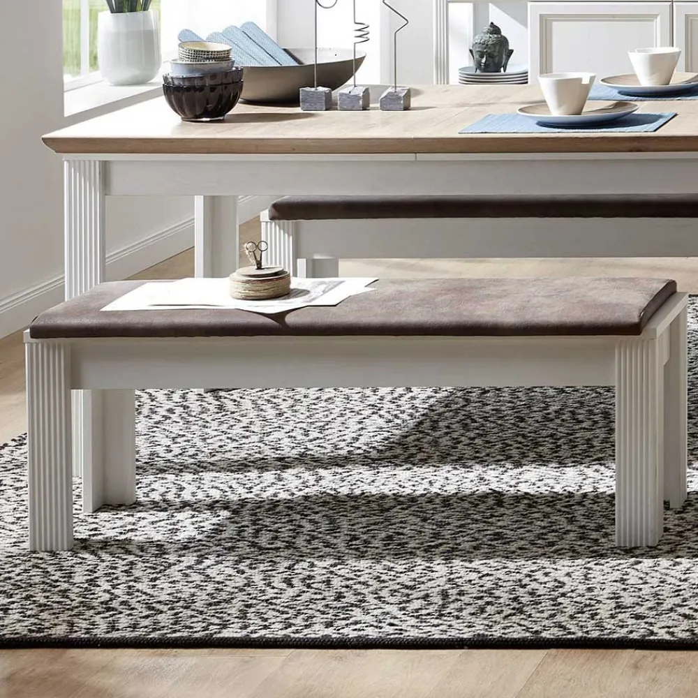 Wohnen Esszimmer Landhausbank mit Polsterauflage - Sinolita