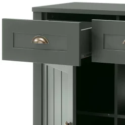 Wohnen Esszimmer Möbel Set in Dunkelgrün - Niestov (vierteilig)