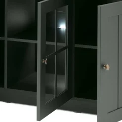 Wohnen Esszimmer Möbel Set in Dunkelgrün - Niestov (vierteilig)