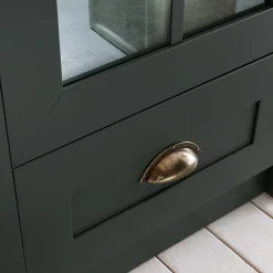 Wohnen Esszimmer Möbel Set in Dunkelgrün - Niestov (vierteilig)