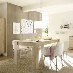 Wohnen Esszimmer Möbel Set in Eiche - Rodonda (dreiteilig)