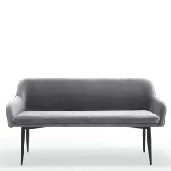 Wohnen Sitzbank|Küchenbänke*Esszimmer Polsterbank in Grau mit Schwarz - Setta