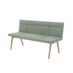 Wohnen Küchenbänke|Esszimmerbänke*Esszimmer Polsterbank in Grün & Eiche - Pusadon