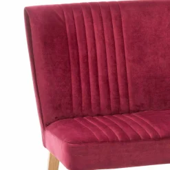 Wohnen Esszimmer Polsterbank in Velours Pink Dunkel Neo & Eiche