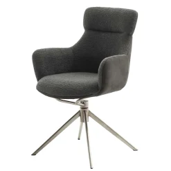 Wohnen Wohnzimmerstühle*Esszimmer Sesselstuhl in Anthrazit - Prising (2er Set)