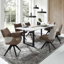 Wohnen Esszimmer Sitzgruppe mit sechs Sitzplätzen - Niam (siebenteilig)