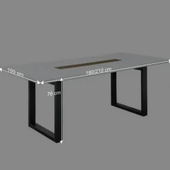 Wohnen Esszimmer Sitzgruppe mit sechs Sitzplätzen - Niam (siebenteilig)