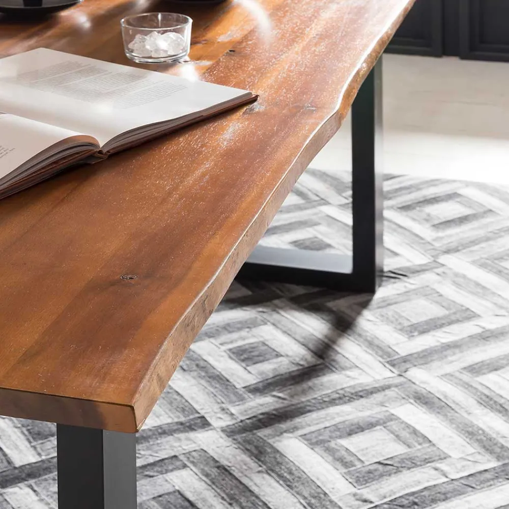 Wohnen Braune Möbel|Loft Möbel*Esszimmer Sitzgruppe modern - Frey (fünfteilig)