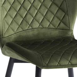 Wohnen Esszimmer Stuhlset in Dunkelgrün - Yalley (4er Set)