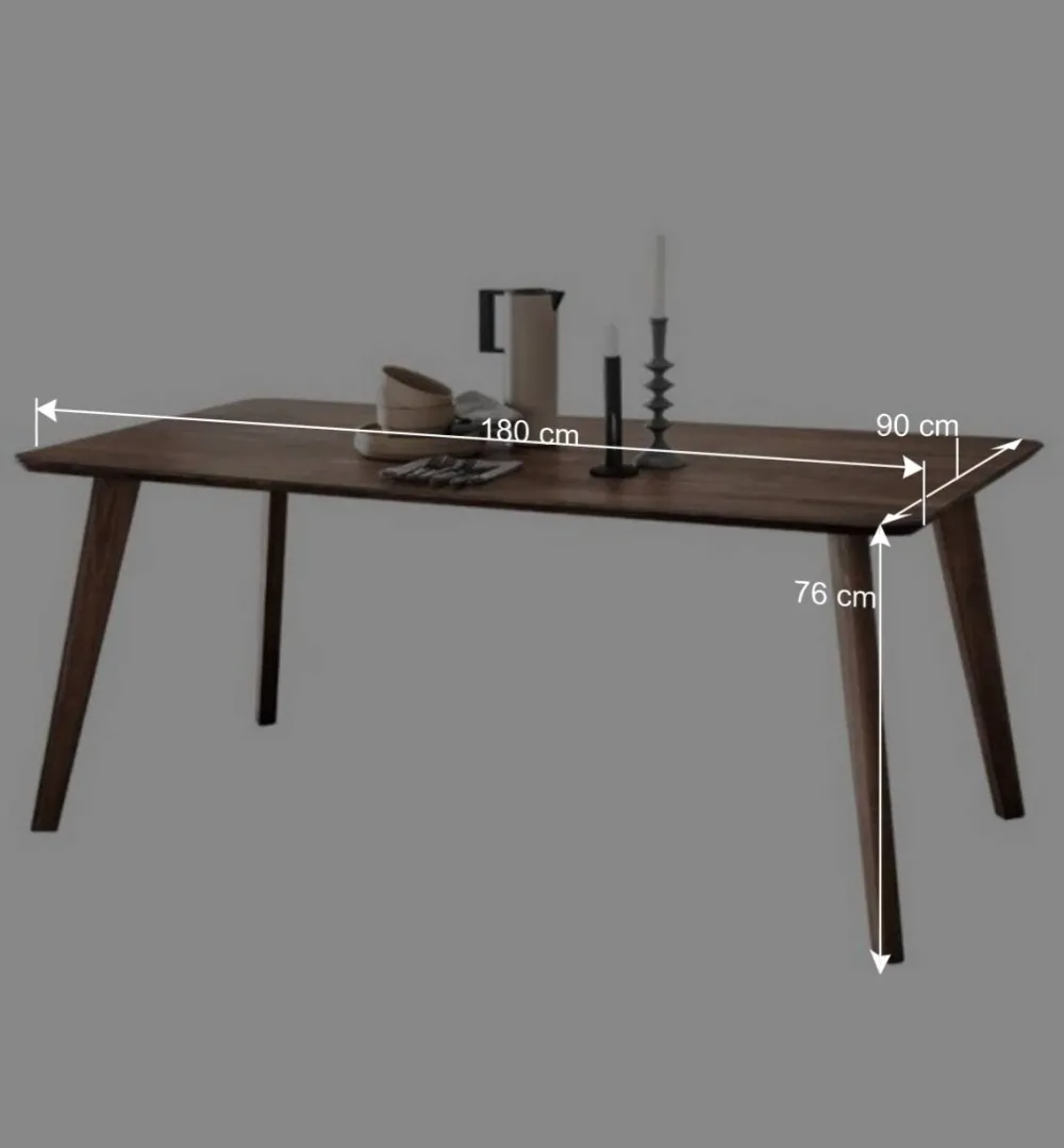 Wohnen Esszimmer Tisch aus Kernbuche in Braun geölt - Malawi